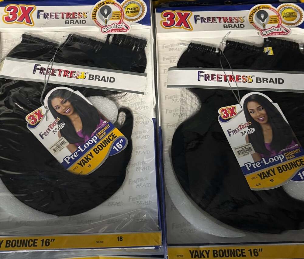 6 packs of Freetress 3X Pre-Loop Yaky .